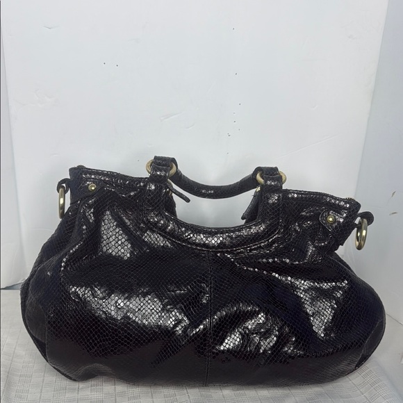 Brahmin Elisa Black Python Hobo in Black - Picture 4 of 10